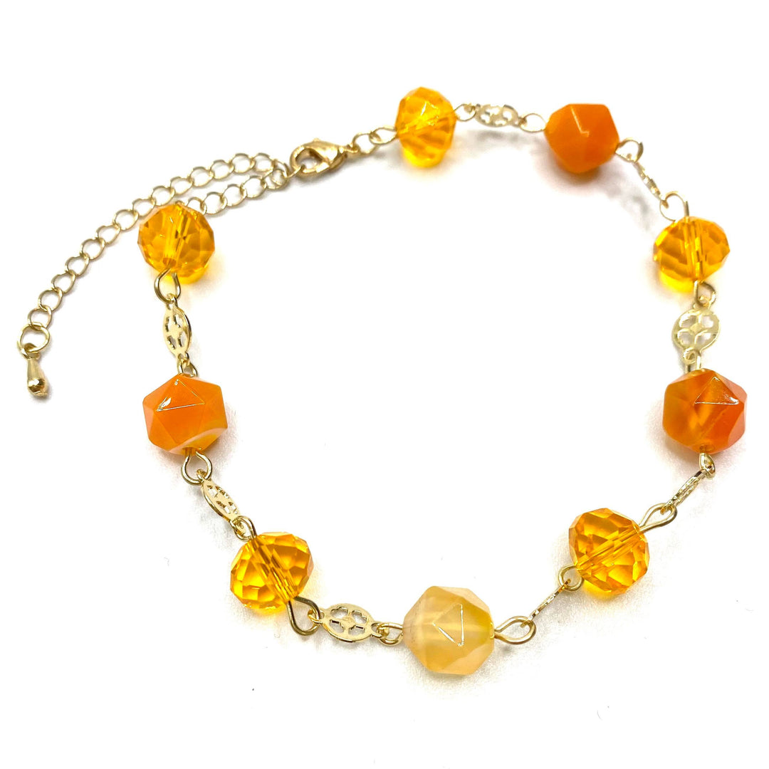 Bracelet Bead Orange Calcite