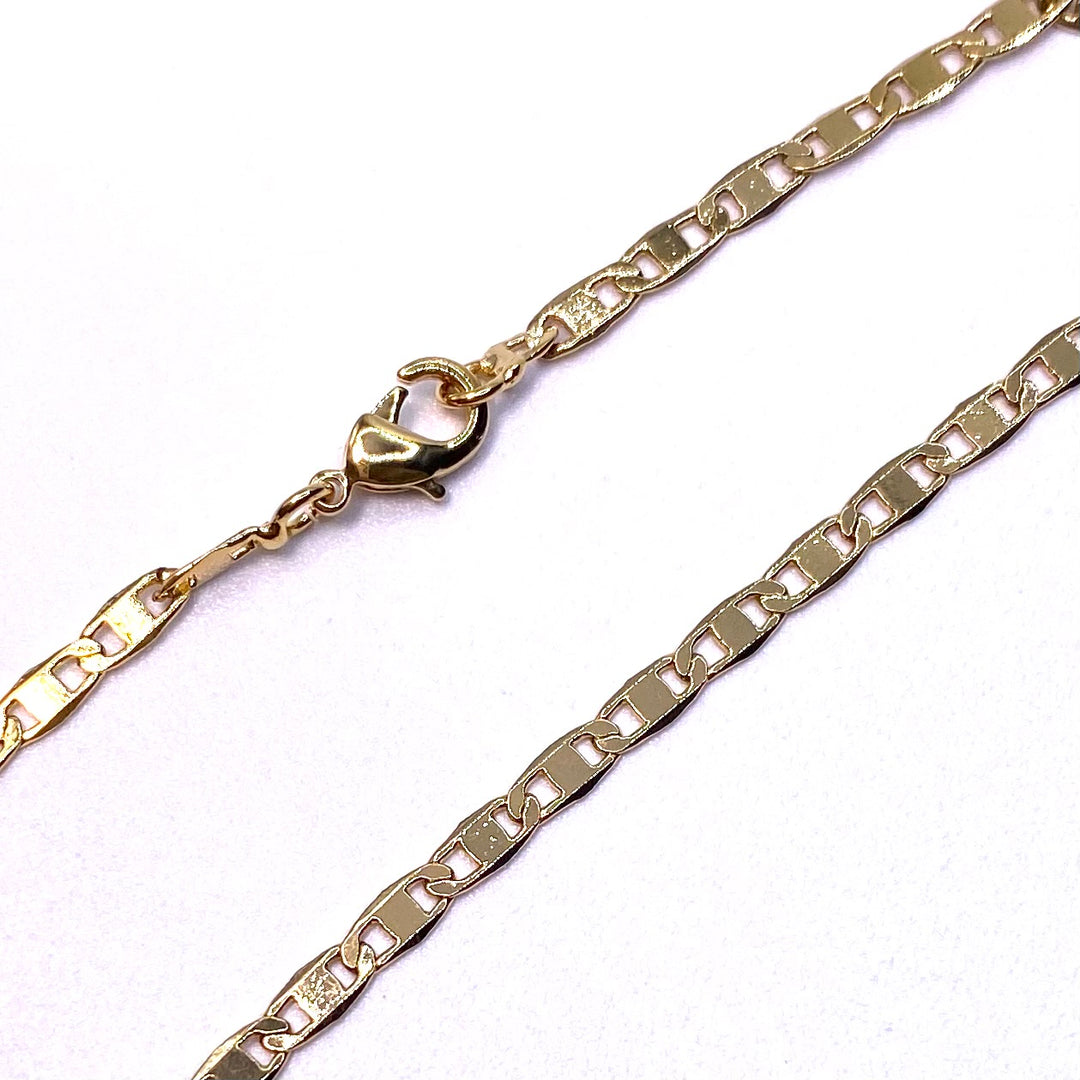 Necklace Chain Gold Flat Anchor 20 inch