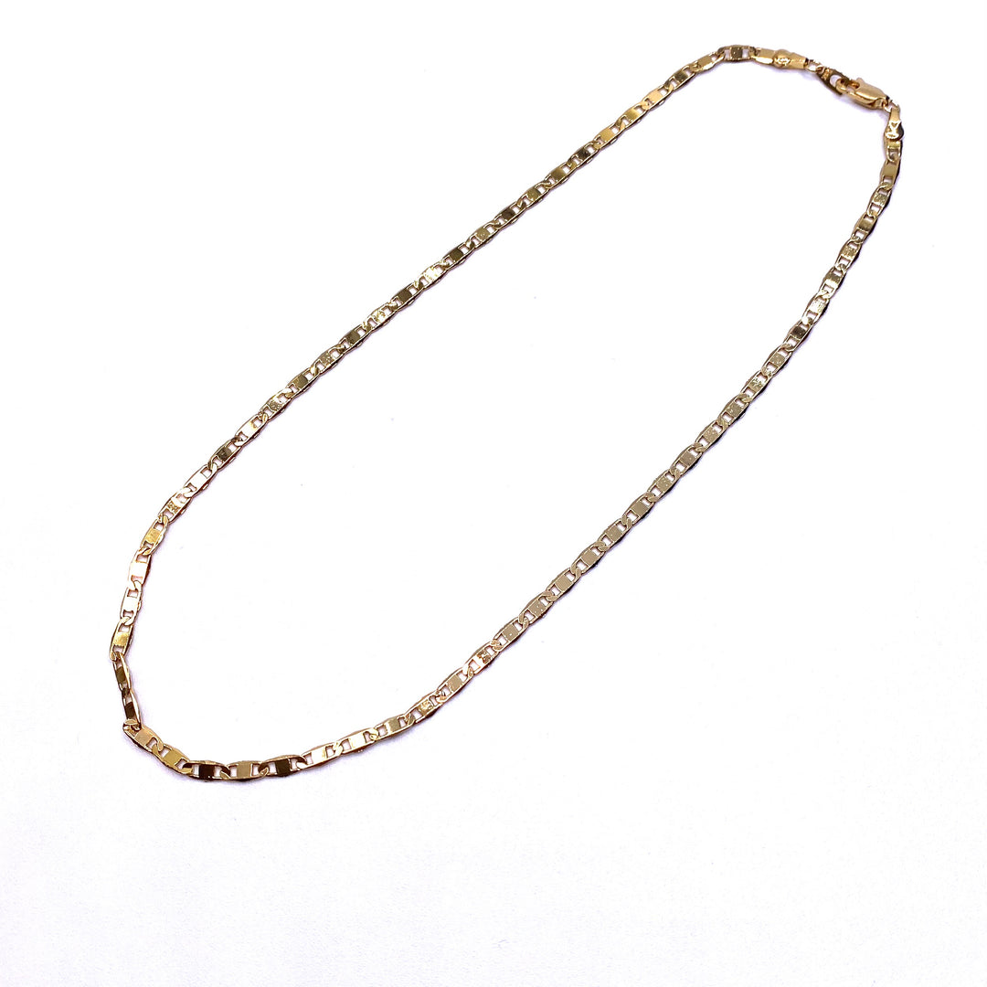 Necklace Chain Gold Flat Mariner 18 inch