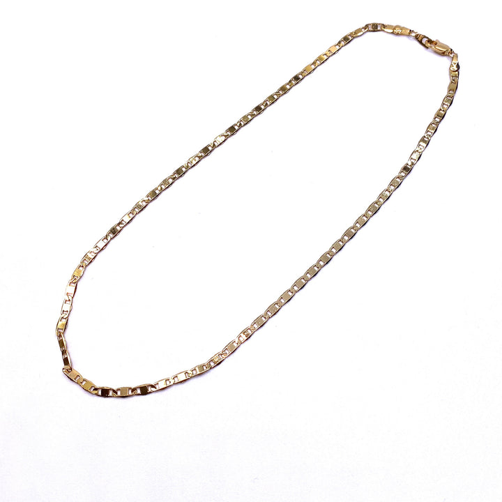 Necklace Chain Gold Flat Mariner 18 inch