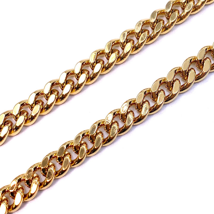 Necklace Chain Gold Two Sided Cuban 20 inch