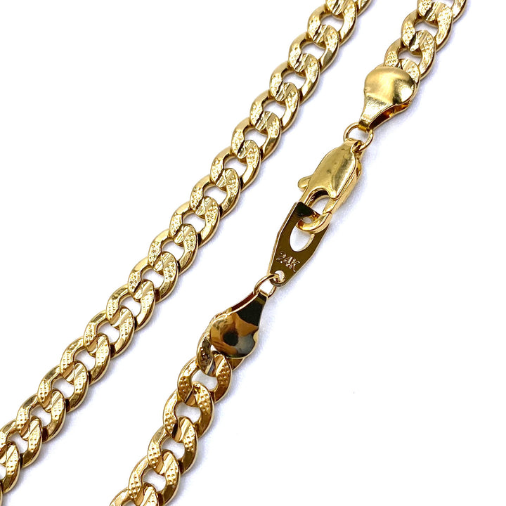 Necklace Chain Gold Cuban Texture 20 inch