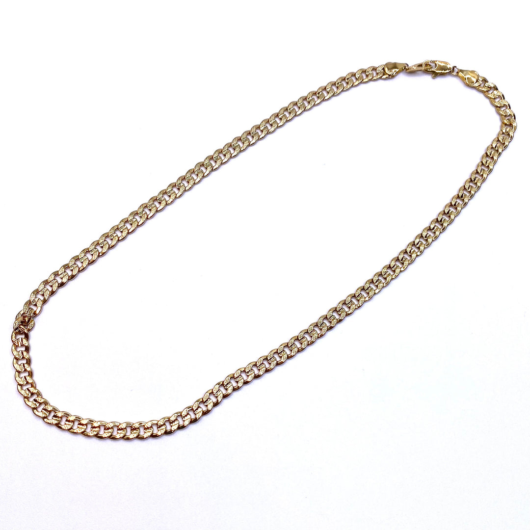 Necklace Chain Gold Cuban Texture 20 inch