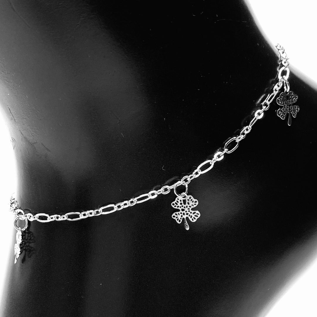 Anklet Charm Silver Clover