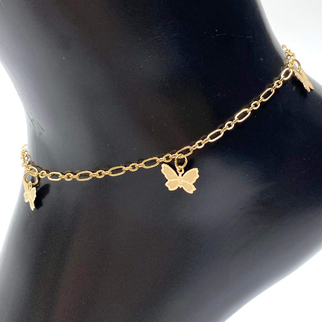 Anklet Charm Butterfly Gold