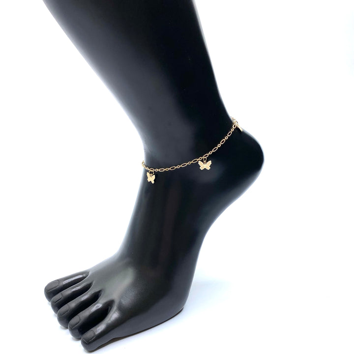 Anklet Charm Butterfly Gold