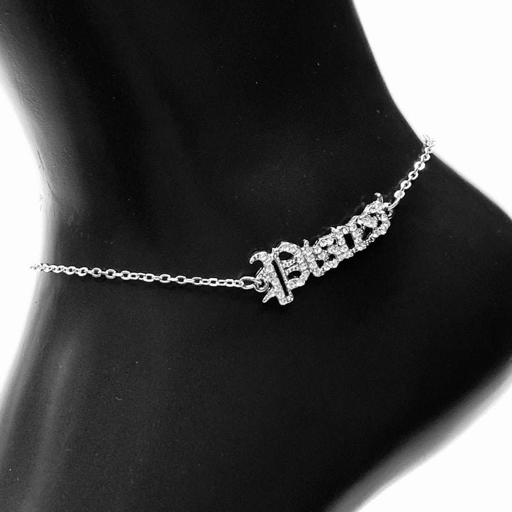 Anklet Zodiac Word Silver