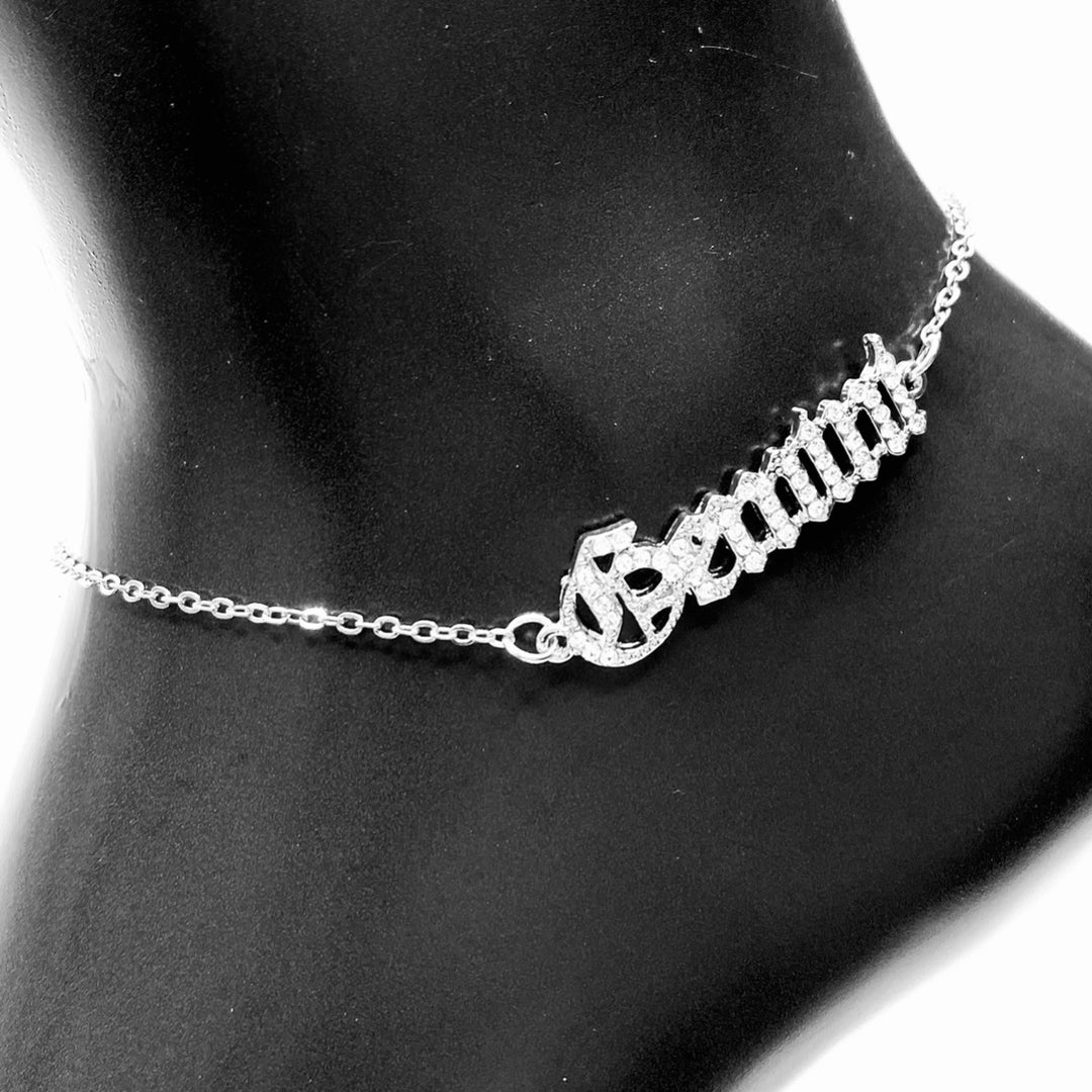 Anklet Zodiac Word Silver