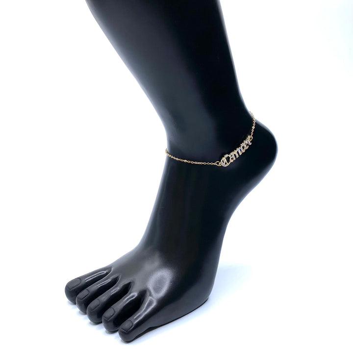 Anklet Zodiac Word Gold