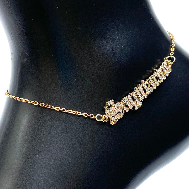 Anklet Zodiac Word Gold