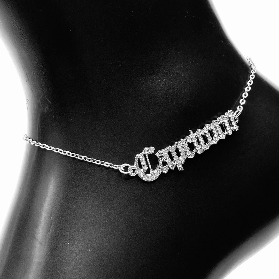 Anklet Zodiac Word Silver