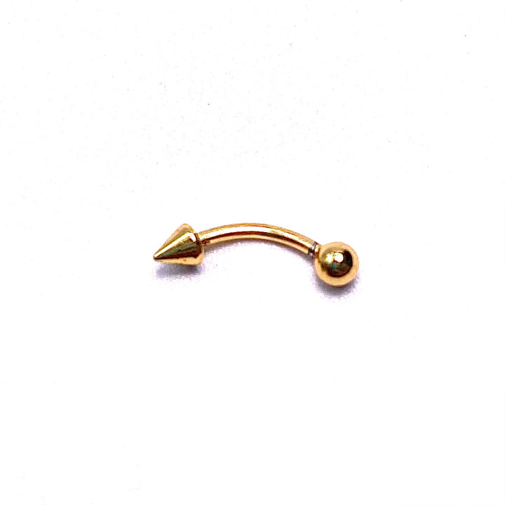 Curved Barbell Point Gold