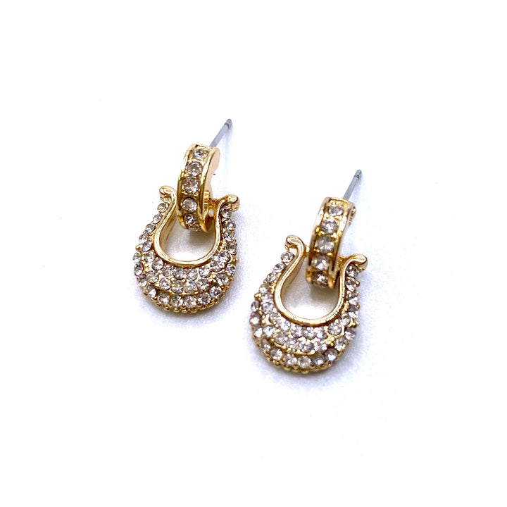 Earring Stud Rhinestone Hang