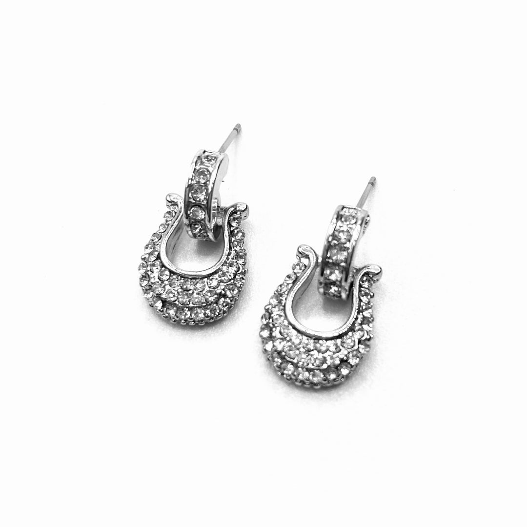 Earring Stud Rhinestone Hang