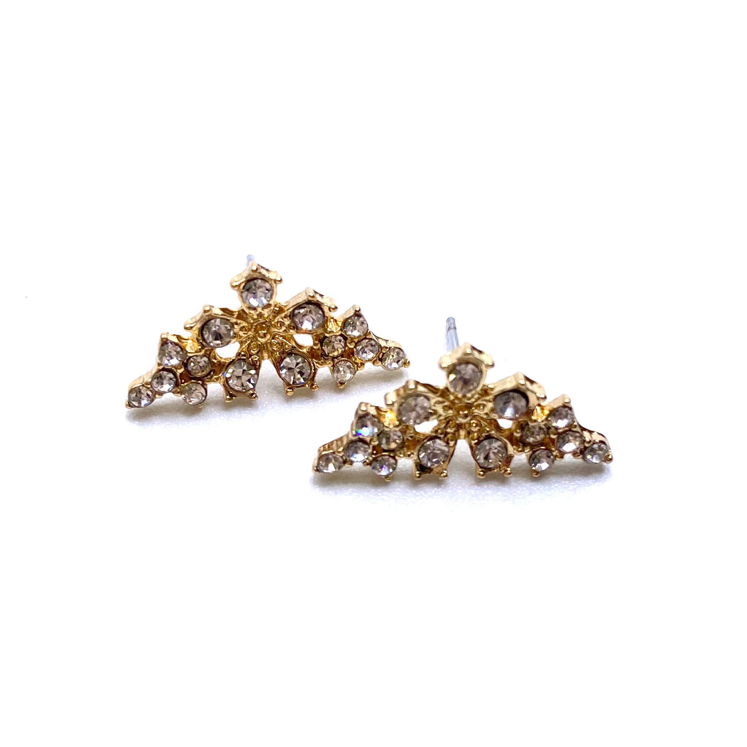 Earring Stud Rhinestone Design Flowers