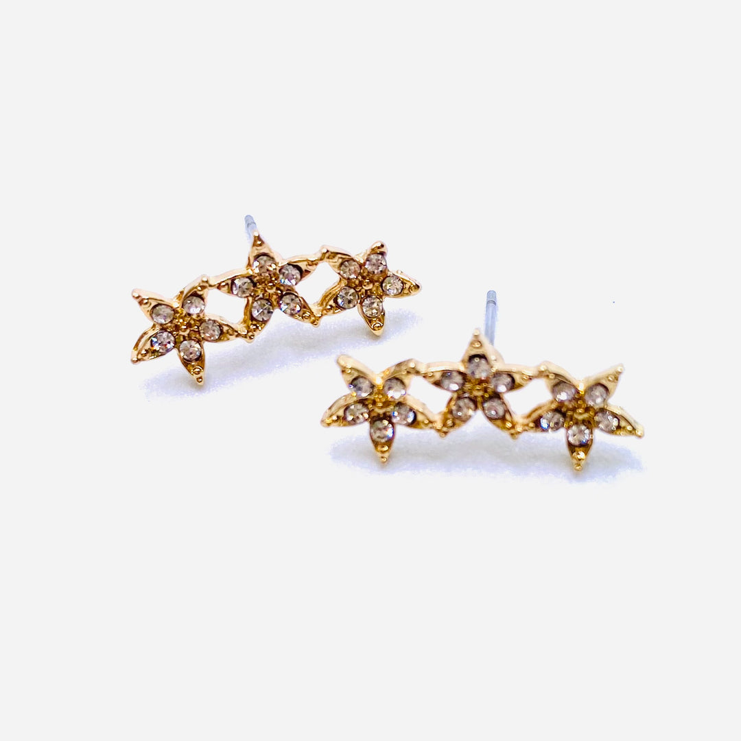 Earring Stud Rhinestone Design Stars