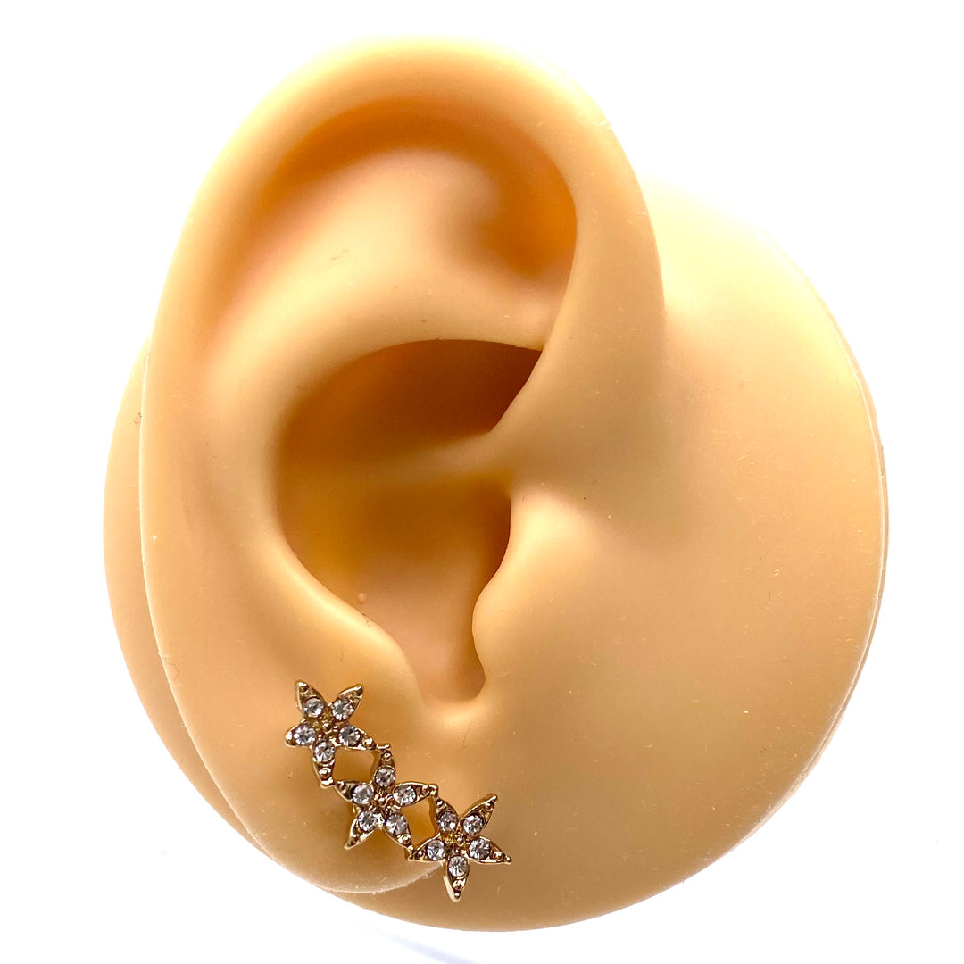 Earring Stud Rhinestone Design Stars