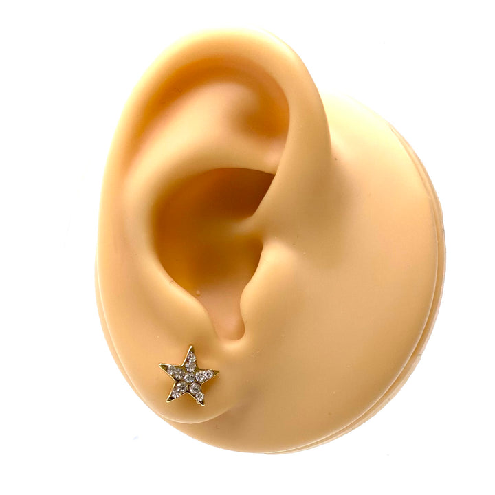 Earring Stud Rhinestone Star