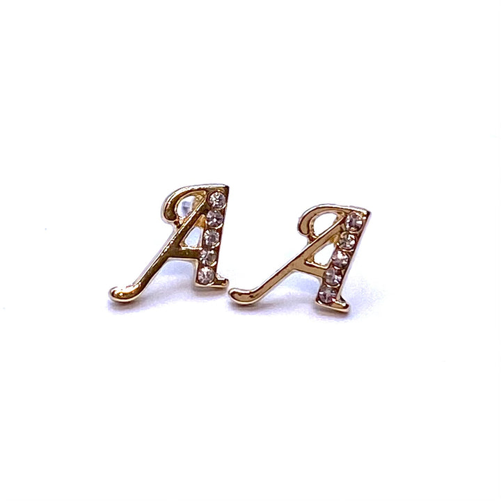 DISPLAY 144 piece Earring Initial Letter Gold Silver PICK UP ONLY