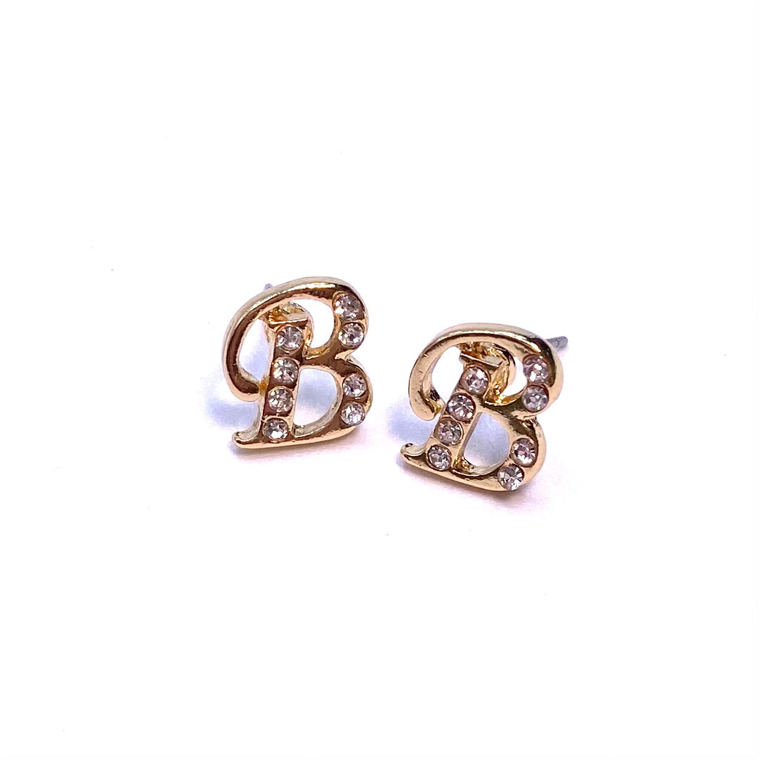 DISPLAY 144 piece Earring Initial Letter Gold Silver PICK UP ONLY