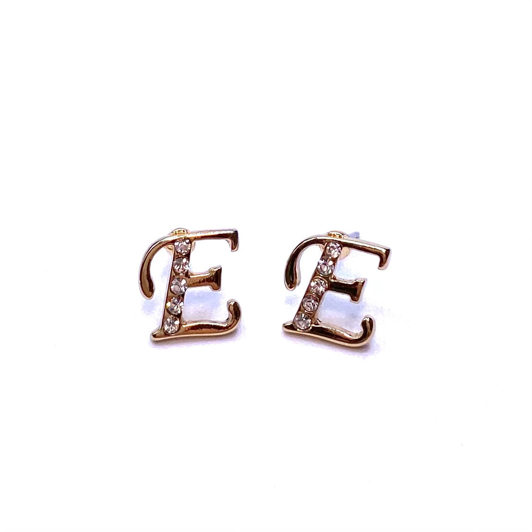 DISPLAY 144 piece Earring Initial Letter Gold Silver PICK UP ONLY