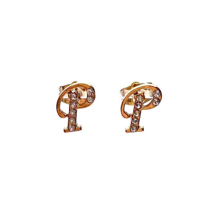 DISPLAY 144 piece Earring Initial Letter Gold Silver PICK UP ONLY