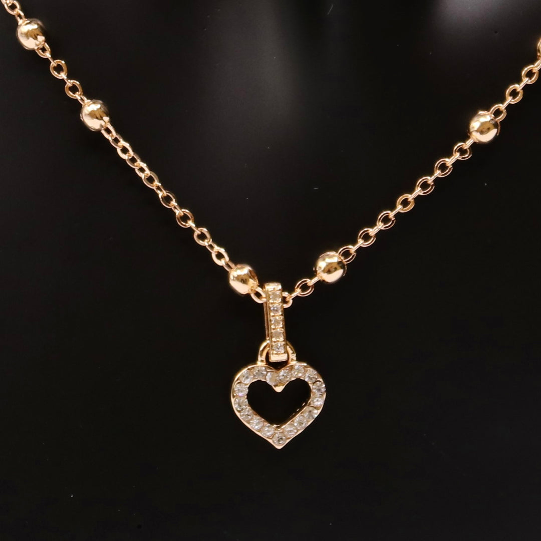 Necklace Charm Heart Gold