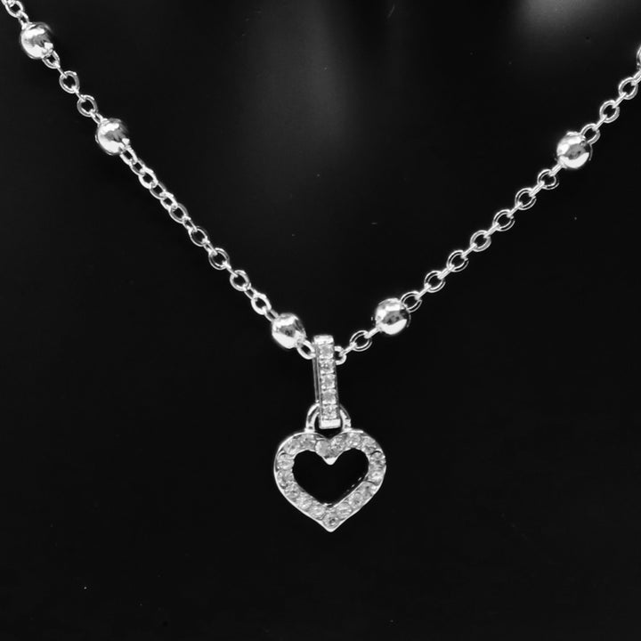 Necklace Charm Heart Silver