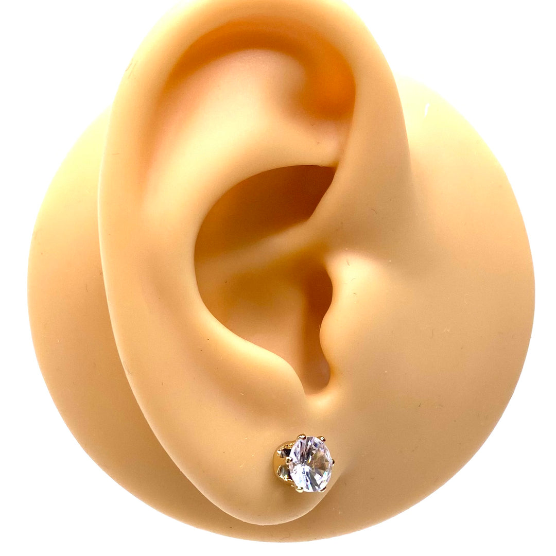 DISPLAY 192 piece Earring Stud Cubic Zirconia CZ Gold Silver PICK UP ONLY