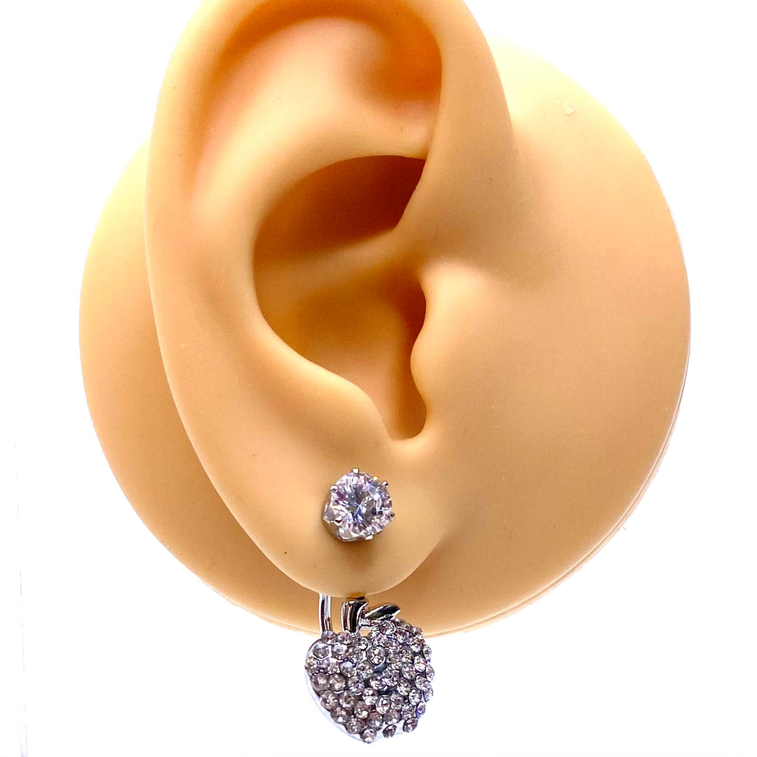 Earring Stud Design Back Jacket Rhinestone Bubble Circle