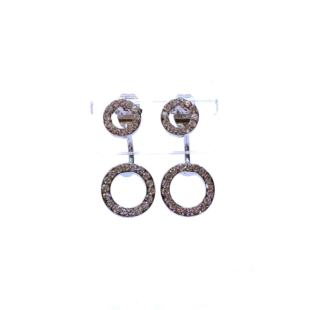 Earring Stud Design Back Jacket Rhinestone Circles