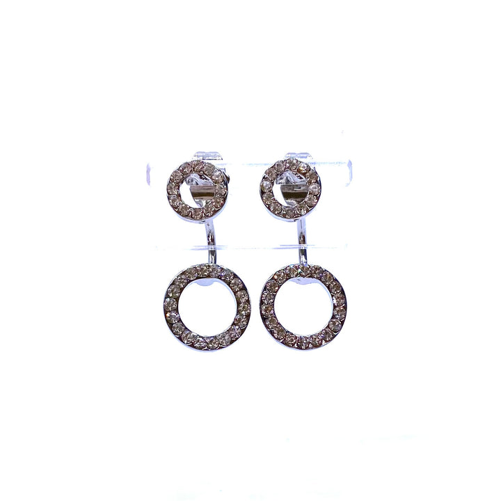 Earring Stud Design Back Jacket Rhinestone Circles