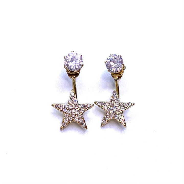 Earring Stud Design Back Jacket Rhinestone Star