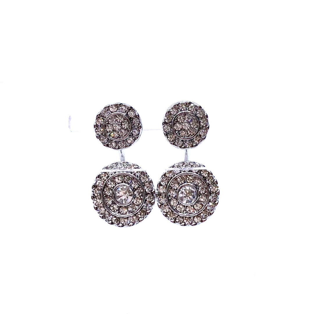 Earring Stud Design Back Jacket Rhinestone Circle