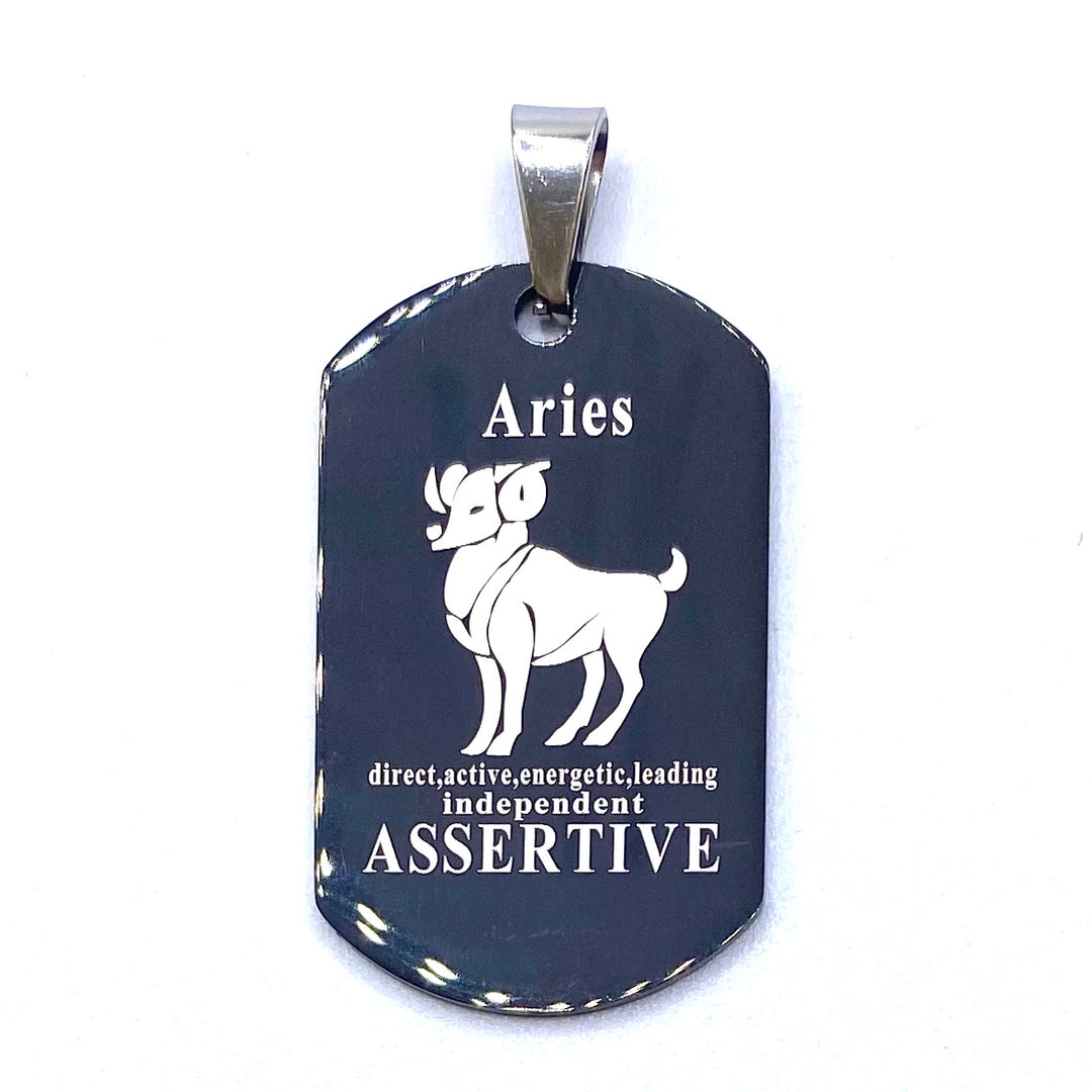 Necklace Dog Tag Zodiac