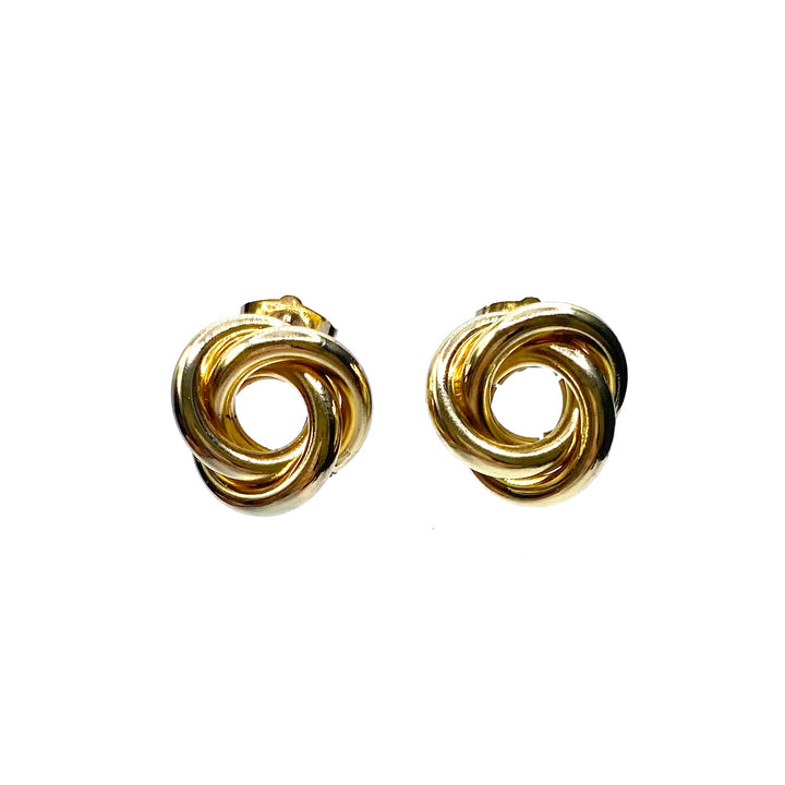 Earring Metal Design Shiny Gold  .5"