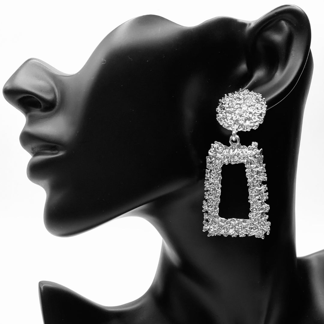 Earring Metal Design Silver