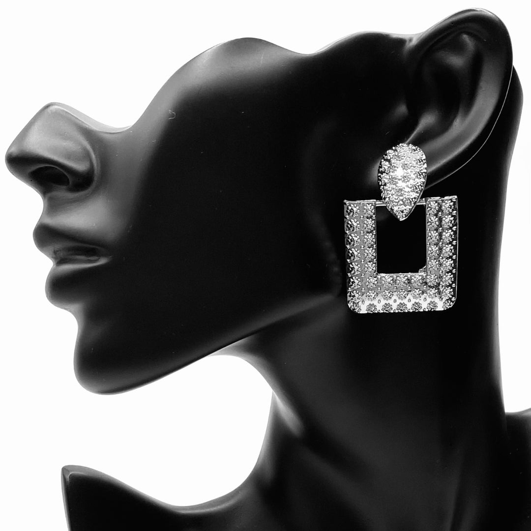 Earring Metal Design Silver