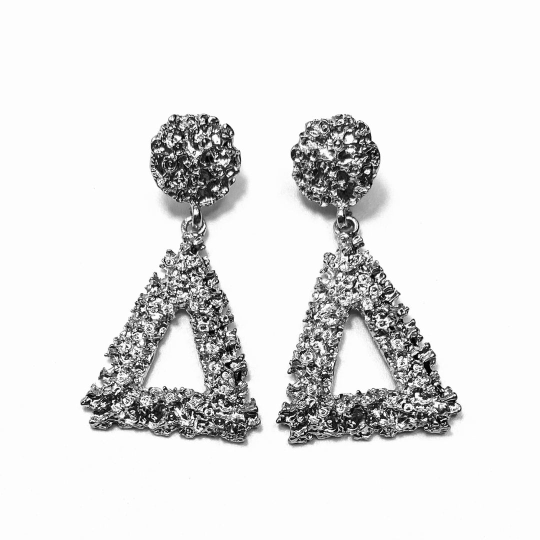 Earring Metal Design Silver