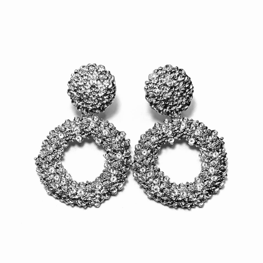 Earring Metal Design Silver