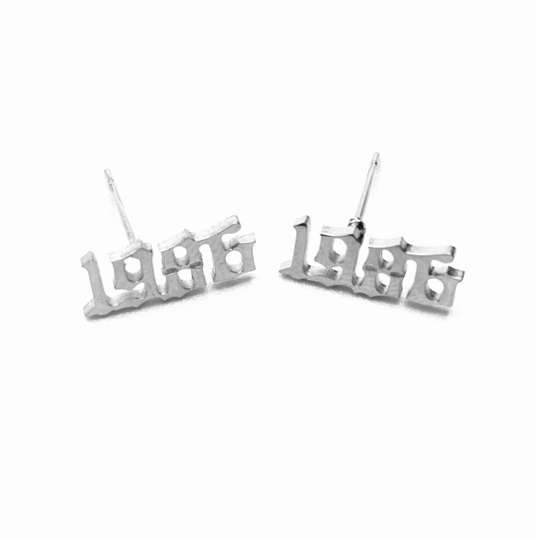 Earring Stud Metal Year Silver