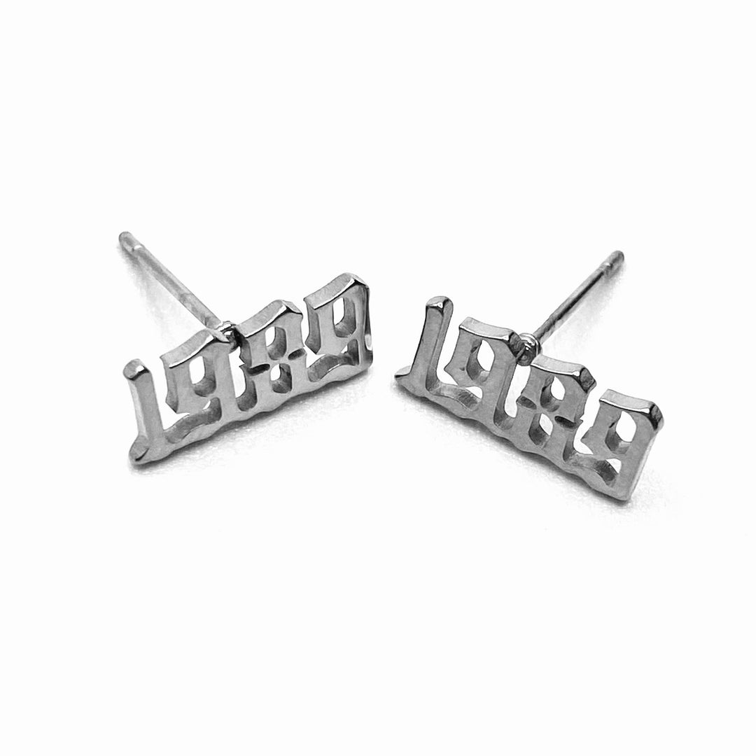 Earring Stud Metal Year Silver