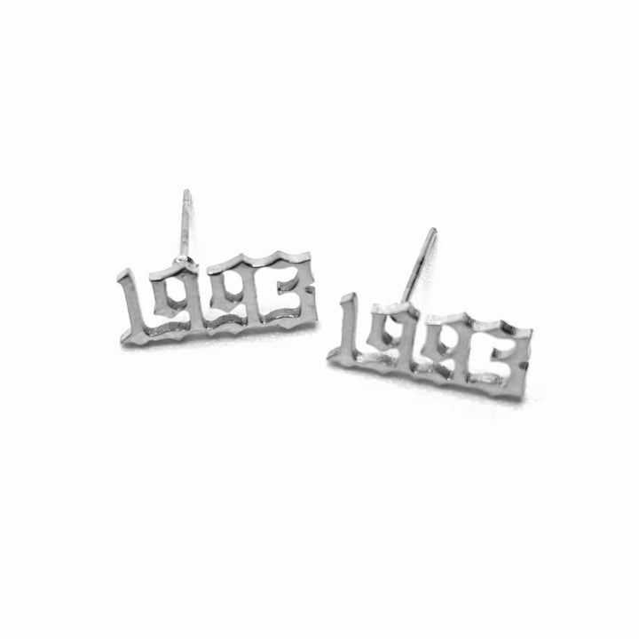 Earring Stud Metal Year Silver