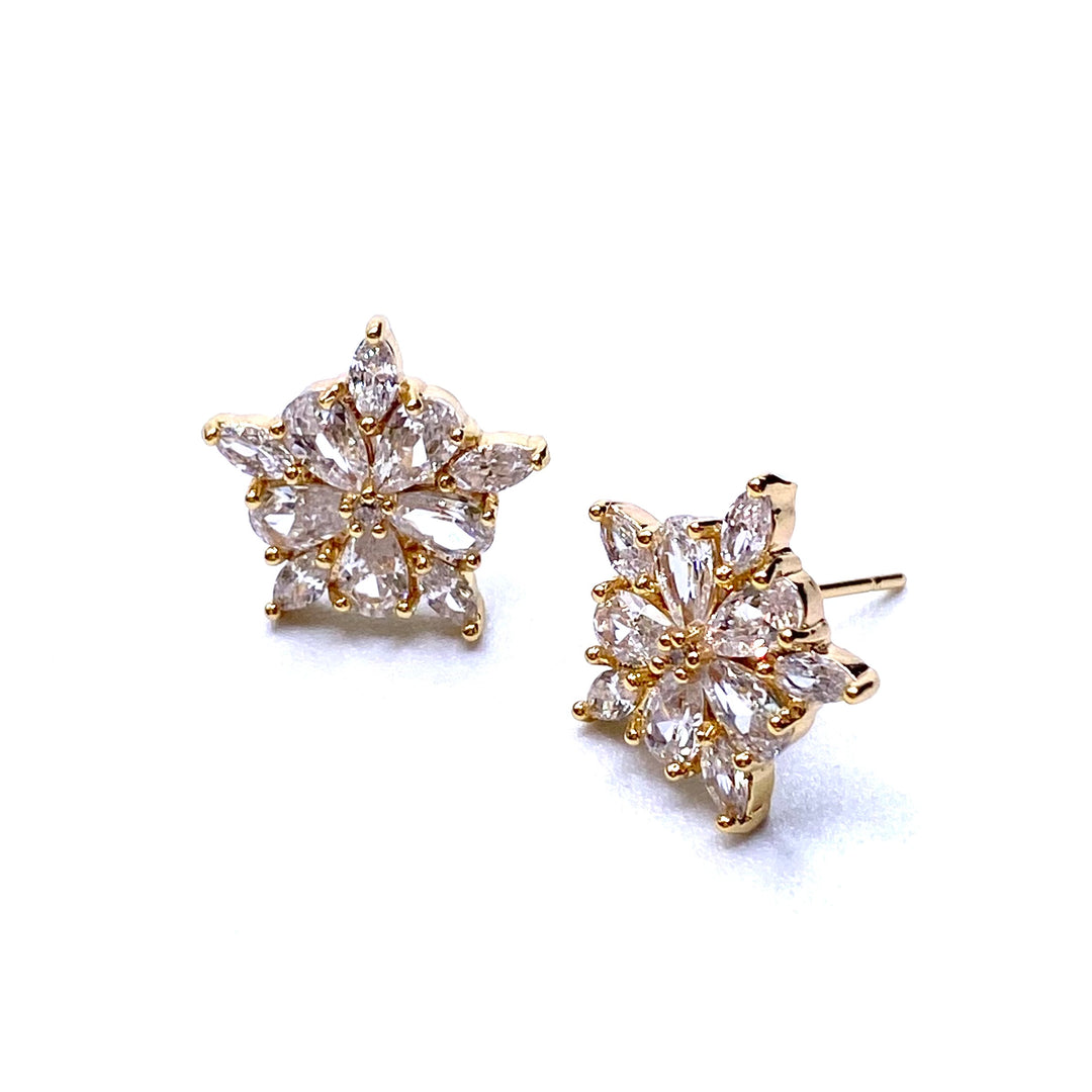 Earring Cubic Zirconia Snowflake