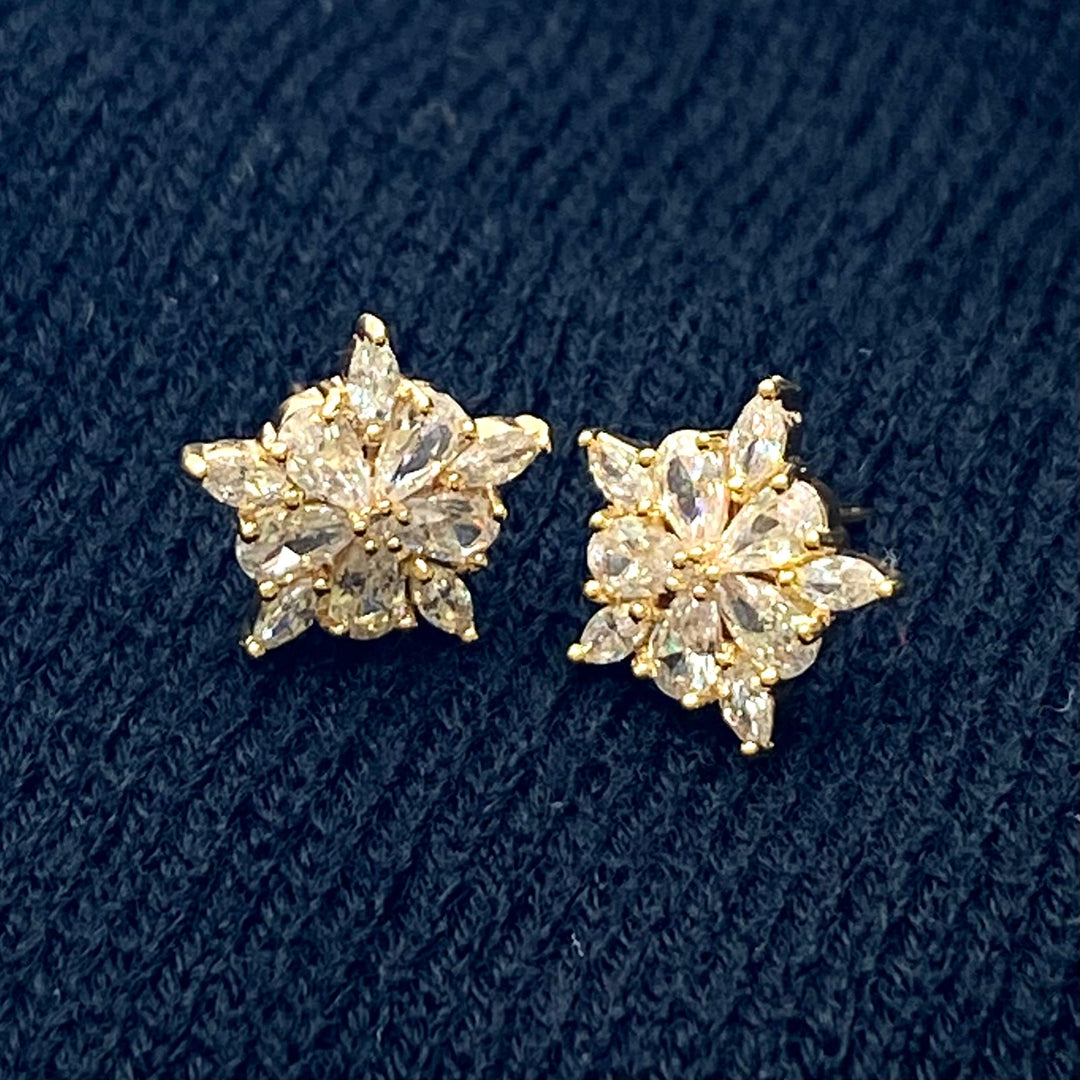 Earring Cubic Zirconia Snowflake