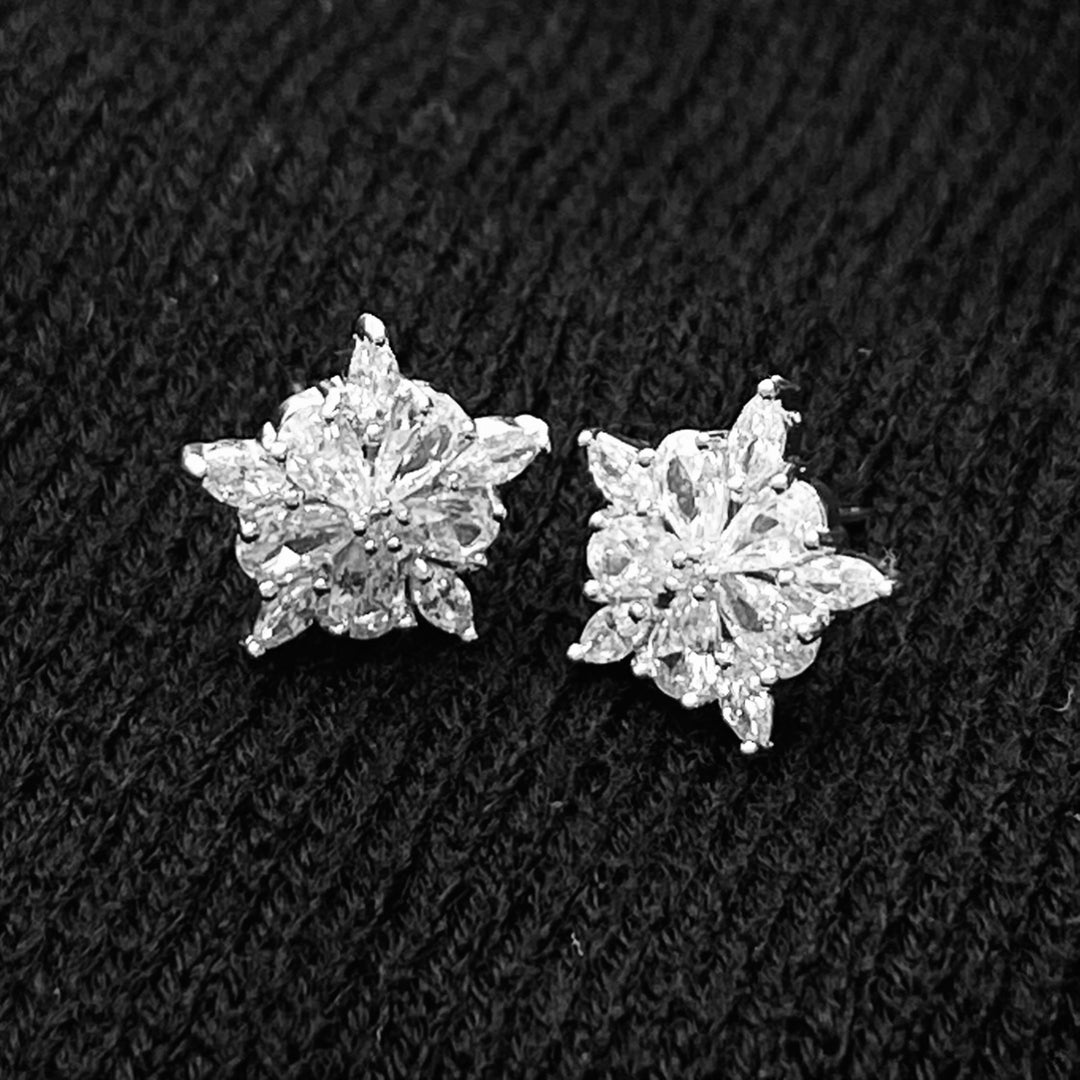 Earring Cubic Zirconia Snowflake