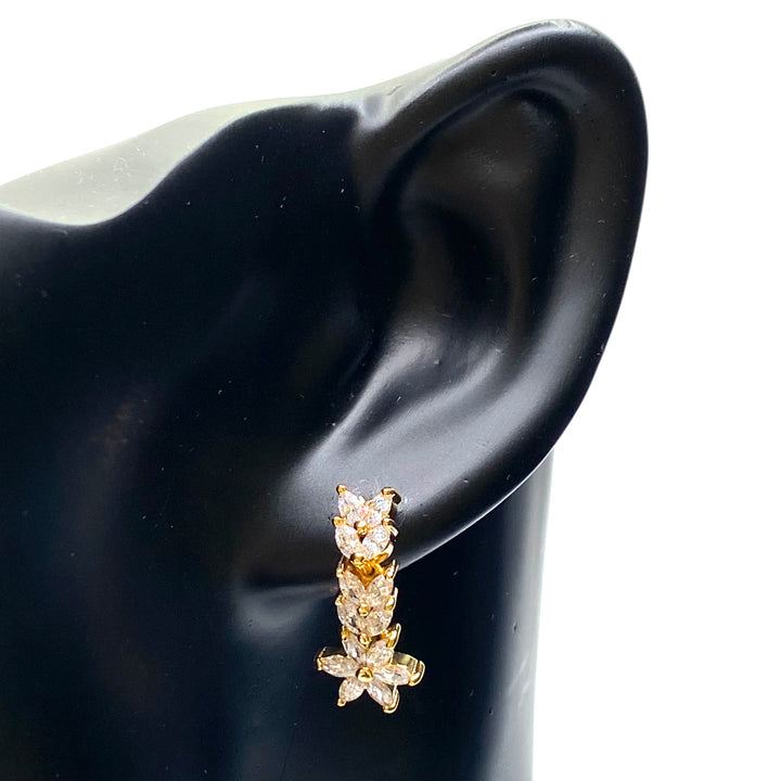 Earring Cubic Zirconia Design Flower