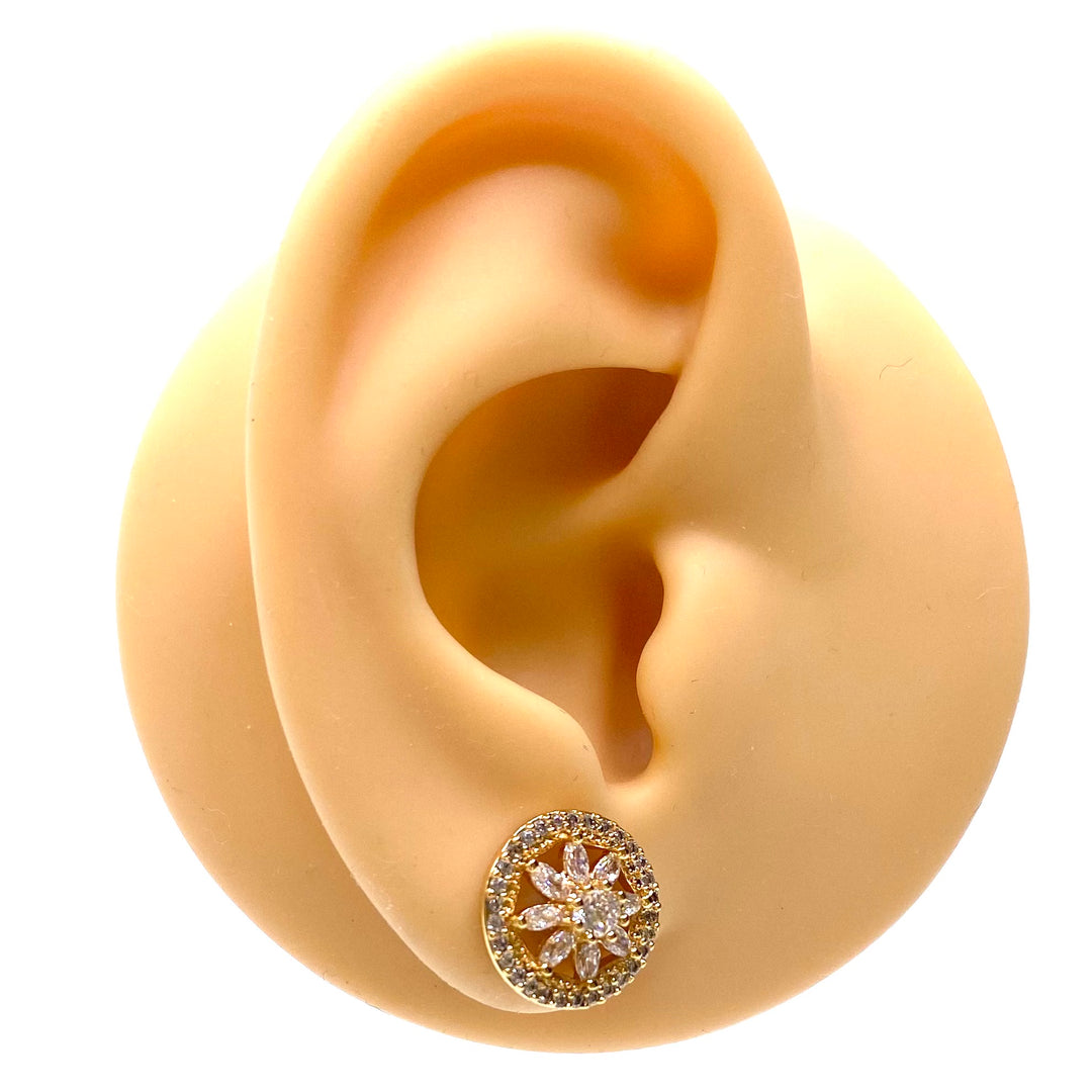 Earring Cubic Zirconia Circle Design