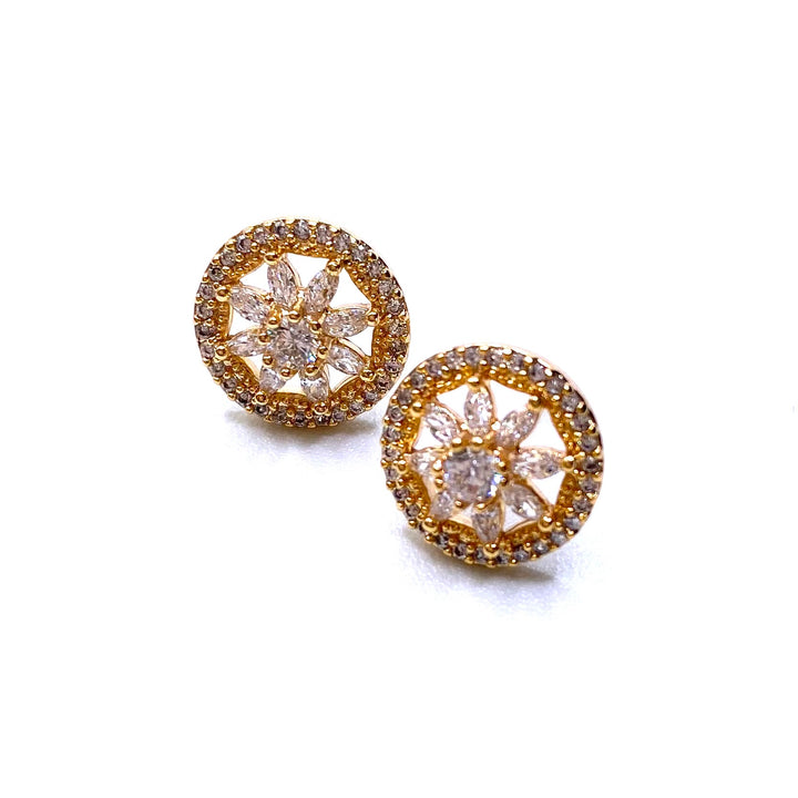 Earring Cubic Zirconia Circle Design