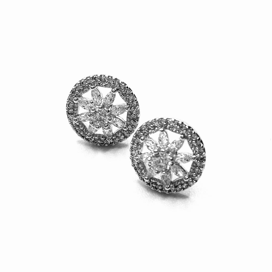 Earring Cubic Zirconia Circle Design